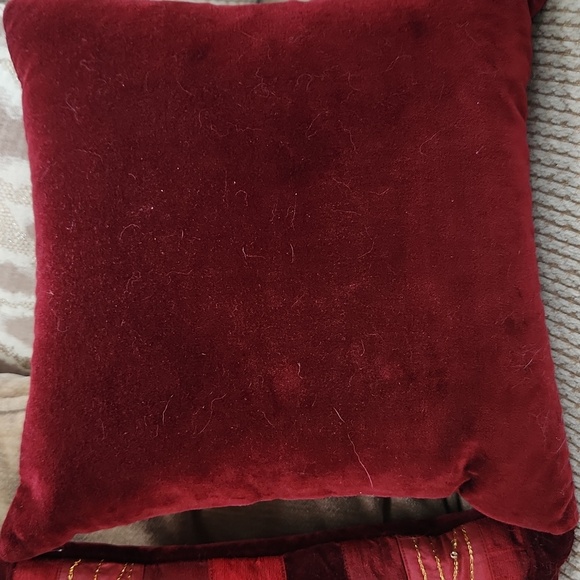 Elegant Red Throw Pillows, 10x10" - Picture 4 of 4